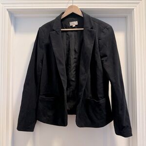 Black Stretch Knit Blazer from LOFT